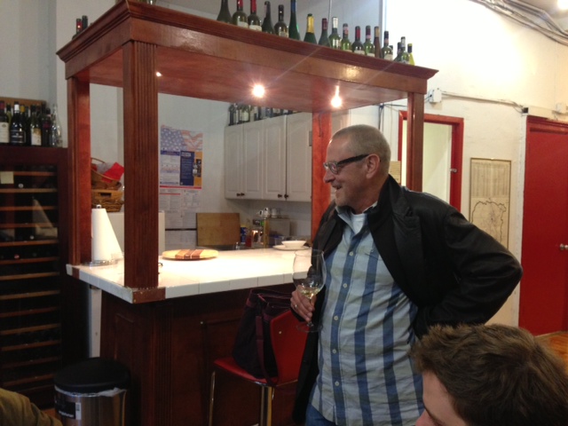 man drinking wine